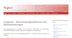 Desktop Screenshot of lingenio.de