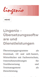 Mobile Screenshot of lingenio.de